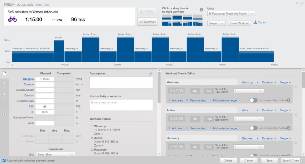 Increase FTP By 100 Watts With 5x5